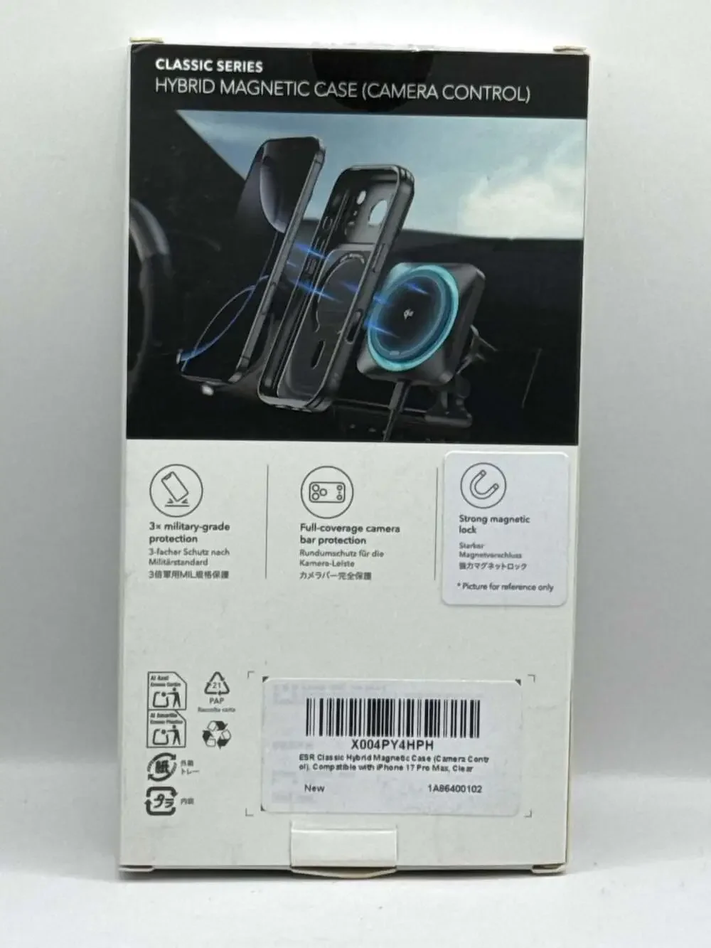 ESR Classic Hybrid Magnetic Case for iPhone 17 Pro Max Clear